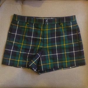 (3/$25)Uniqlo blended check shorts in navy& green